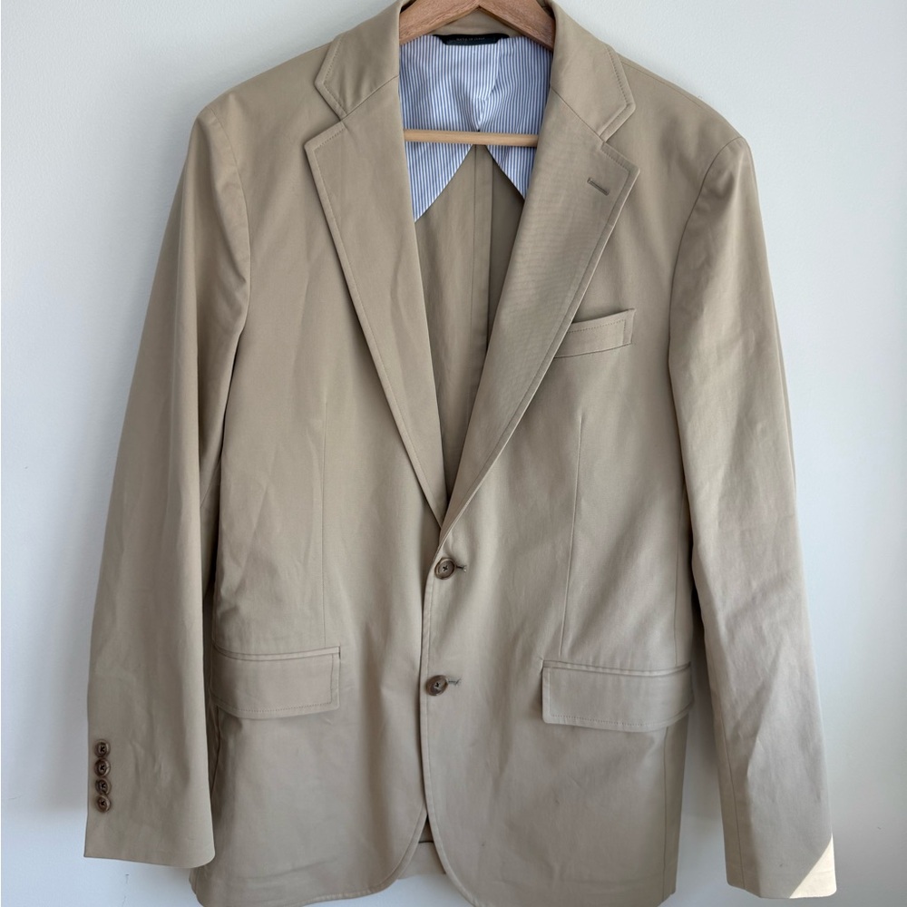Brooks Brothers Khaki Cotton Lightweight Sport Coat - perfect for spring